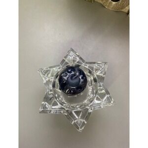 Crystal Starburst Candle Holder Tealight Votive Prism Glass